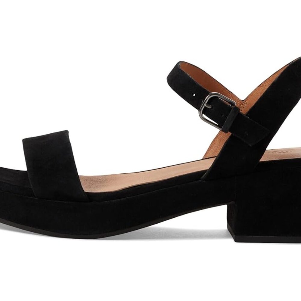 Madewell Suede Sora Flatform Sandal, Black, Size 10.5W